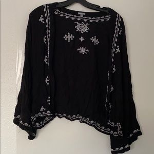 Charlotte Russe Black Mini “Kimono” Sweater